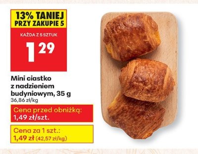 Mini ciastko z nadzieniem budyniowym promocja w Biedronka