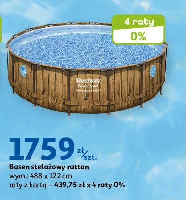 Basen rozporowy ze stela偶em 488 x 122 cm Bestway promocja