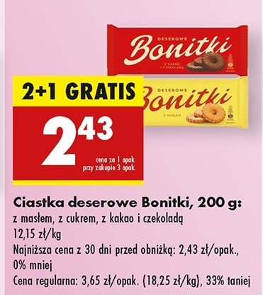 Ciastka deserowe z kakao Bonitki promocja