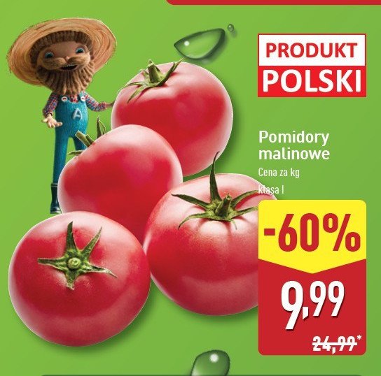 Pomidory malinowe polska promocja w Aldi
