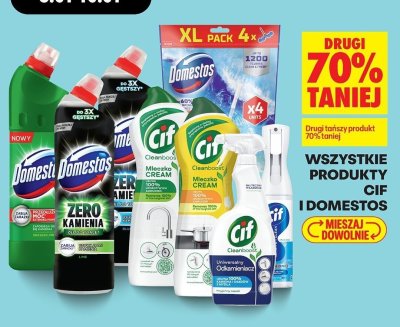 Wszystkie środki czystości Cif i Domestos DRUGI -70% promocja w Biedronka