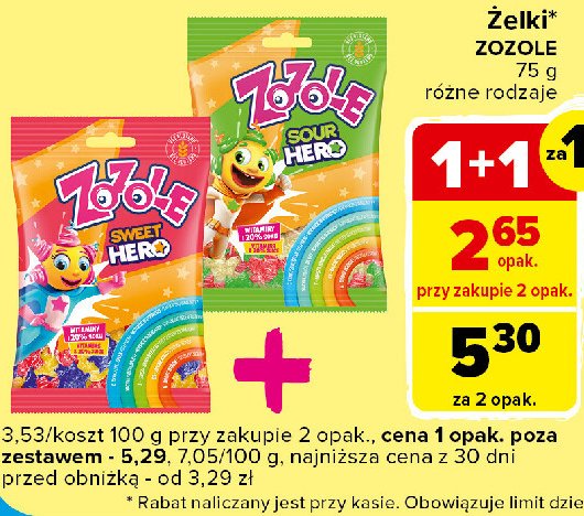 Żelki sour hero Mieszko zozole promocja