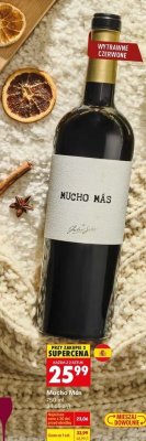 Wino Mucho Más wytrawne czerwone promocja w Biedronka