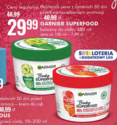 Nawilżający żel do ciała z arbuzem Garnier body superfood promocja