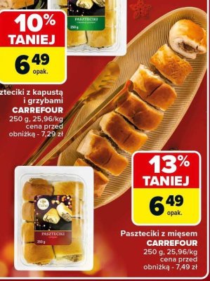 Paszteciki z mięsem Carrefour promocja w Carrefour Market