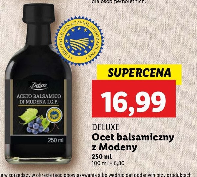 Ocet balsamiczny z modeny Deluxe promocja