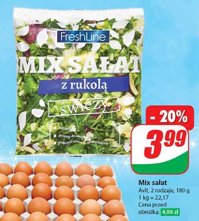 Miks sałat rukola Freshline promocja