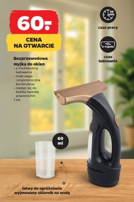 Bezprzewodowa myjka do okien 60 ml promocja w Netto