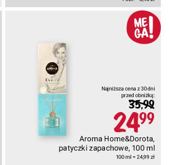 Patyczki zapachowe świeże powietrze Aroma home & dorota promocja