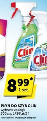 Płyn do szyb Clin różne rodzaje promocja w Euro Sklep
