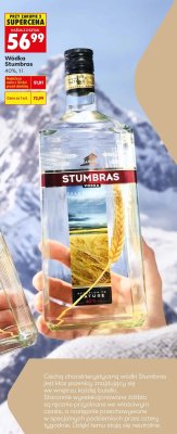 Wódka Stumbras 40%, 1 l promocja w Biedronka