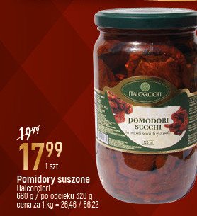 Pomidory suszone ITALCARCIOFI promocja