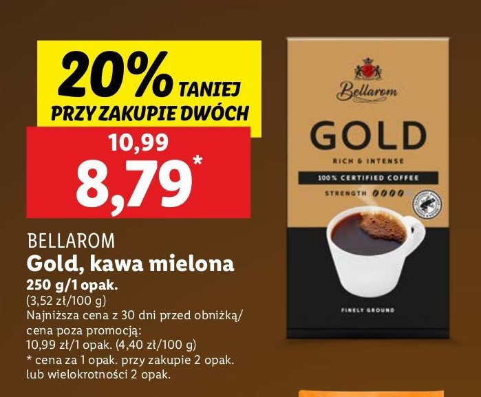 Kawa Bellarom gold 100% arabica promocja