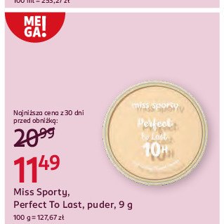 Puder do twarzy 050 Miss sporty perfect to last promocja w Rossmann