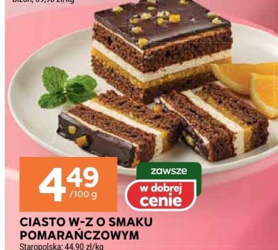 Ciasto W-Z o smaku pomarańczowym promocja w Stokrotka
