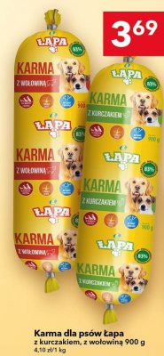 Karma dla psów Łapa z wołowiną promocja w LEWIATAN