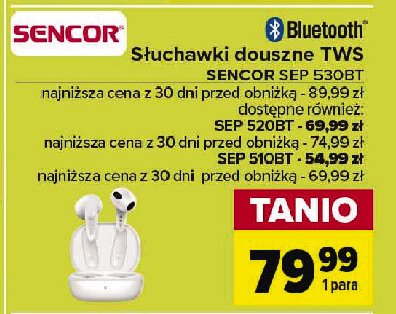 Słuchawki bt sep 520bt Sencor promocja w Carrefour Market