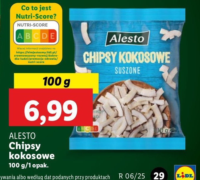 Chipsy kokosowe Alesto promocja