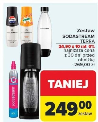 Zestaw z saturatorem Terra Sodastream promocja w Carrefour