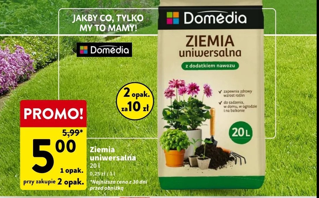 Ziemia uniwersalna 20 l DOMEDIA promocja