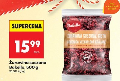 Żurawina suszona  promocja w Biedronka