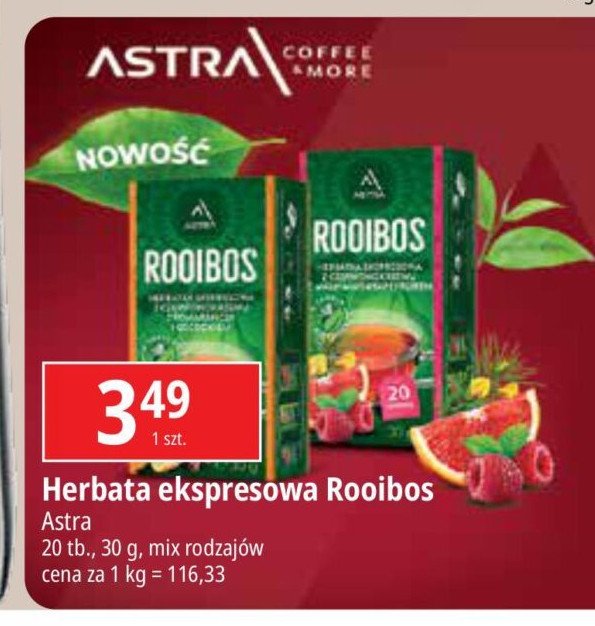 Herbata Astra rooibos Astra tea promocja