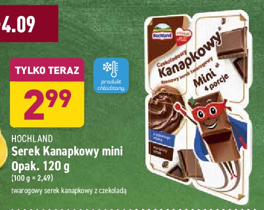 Serek czekoladowy Hochland kanapkowy mini promocja
