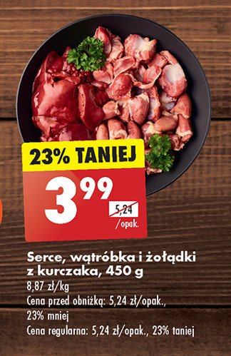 Serce wątróbka i żołądki z kurczaka promocja