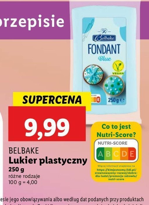 Lukier plastyczny błękitny Belbake promocja w Lidl