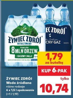 Woda źródlana różne rodzaje 6-pak promocja w Kaufland