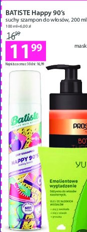 Szampon do włosów happy 90's Batiste dry shampoo promocja