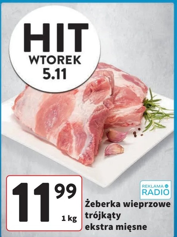 Żeberka wieprzowe trójkąty extra mięsne promocja