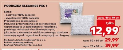 Poduszka 50 x 60 cm promocja w Kaufland