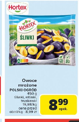 Śliwki bez pestek Hortex promocja w Carrefour