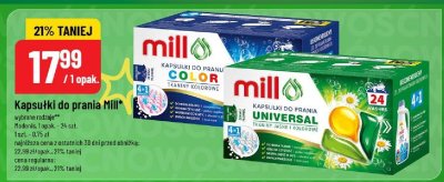 Kapsułki do prania Mill wybrane rodzaje promocja w POLOmarket