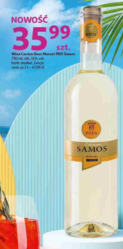 Wino Cavino deus muscat samos promocja