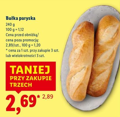 Bułka paryska promocja w Lidl
