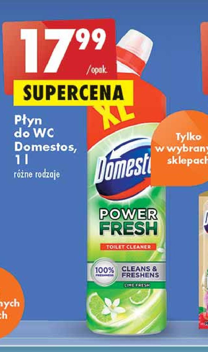 Płyn do wc lime fresh Domestos power fresh (wcześniej total hygiene) promocje