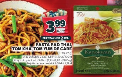 Pasta Pad Thai, Tom Kha, Tom Yum de Care promocja w Stokrotka