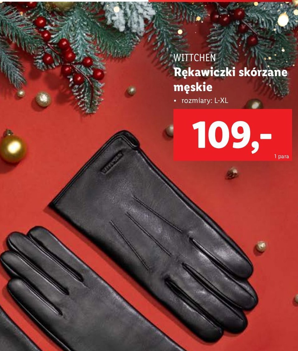 Rękawiczki męskie skóra l-xl Wittchen promocja