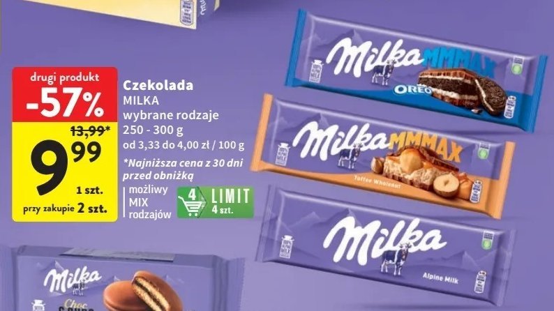 Czekolada toffee wholenut Milka promocja w Intermarche