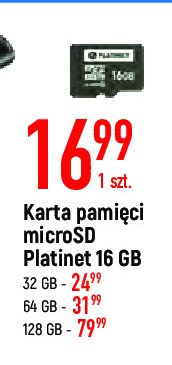 Karta pami臋ci micro sd 64 gb + adapter Platinet promocja