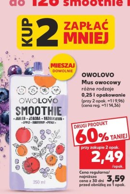 Mus owocowy różne rodzaje promocja w Kaufland