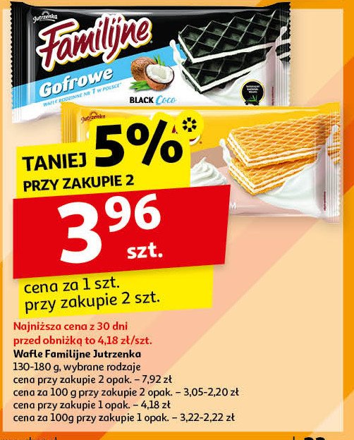 Wafle gofrowe black coco Jutrzenka familijne promocja