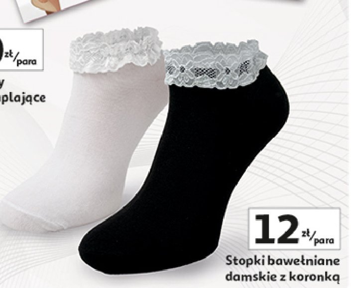 Stopki damskie koronka promocja w Auchan