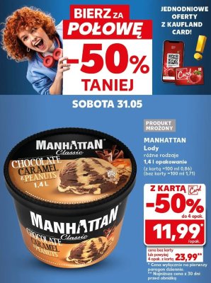 Lody chocolate & caramel with peanuts Manhattan (nestle) promocja