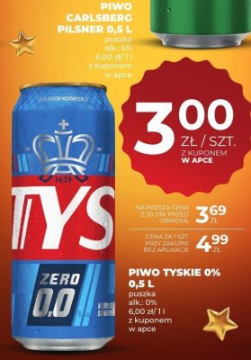 Piwo Carlsberg Pilsner 0,5 L promocja w Duży Ben