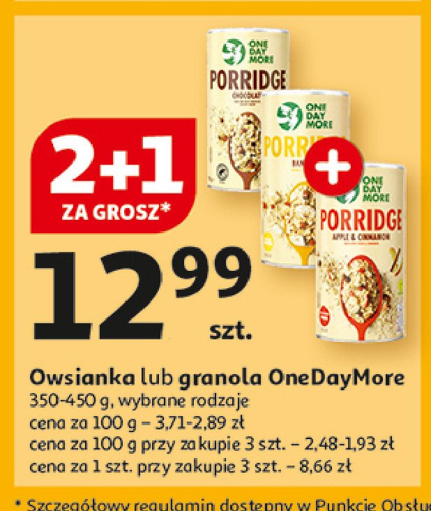 Owsianka bananowa One day more promocja