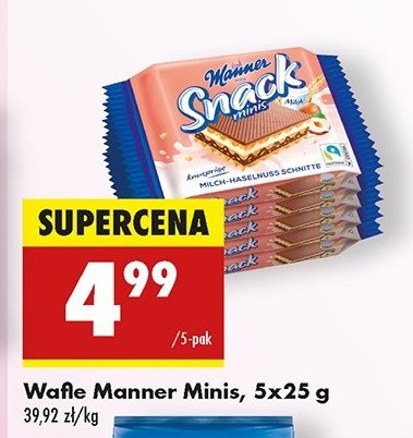 Wafle z nadzieniem orzechowym Manner promocja