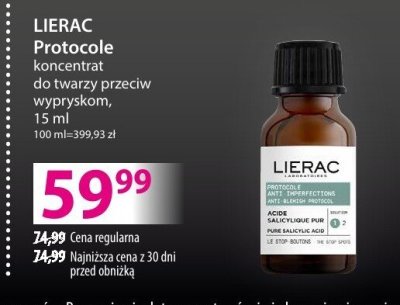 Serum LIERAC Protocole do skóry z oznakami starzenia przeciw wypryskom promocja w Hebe